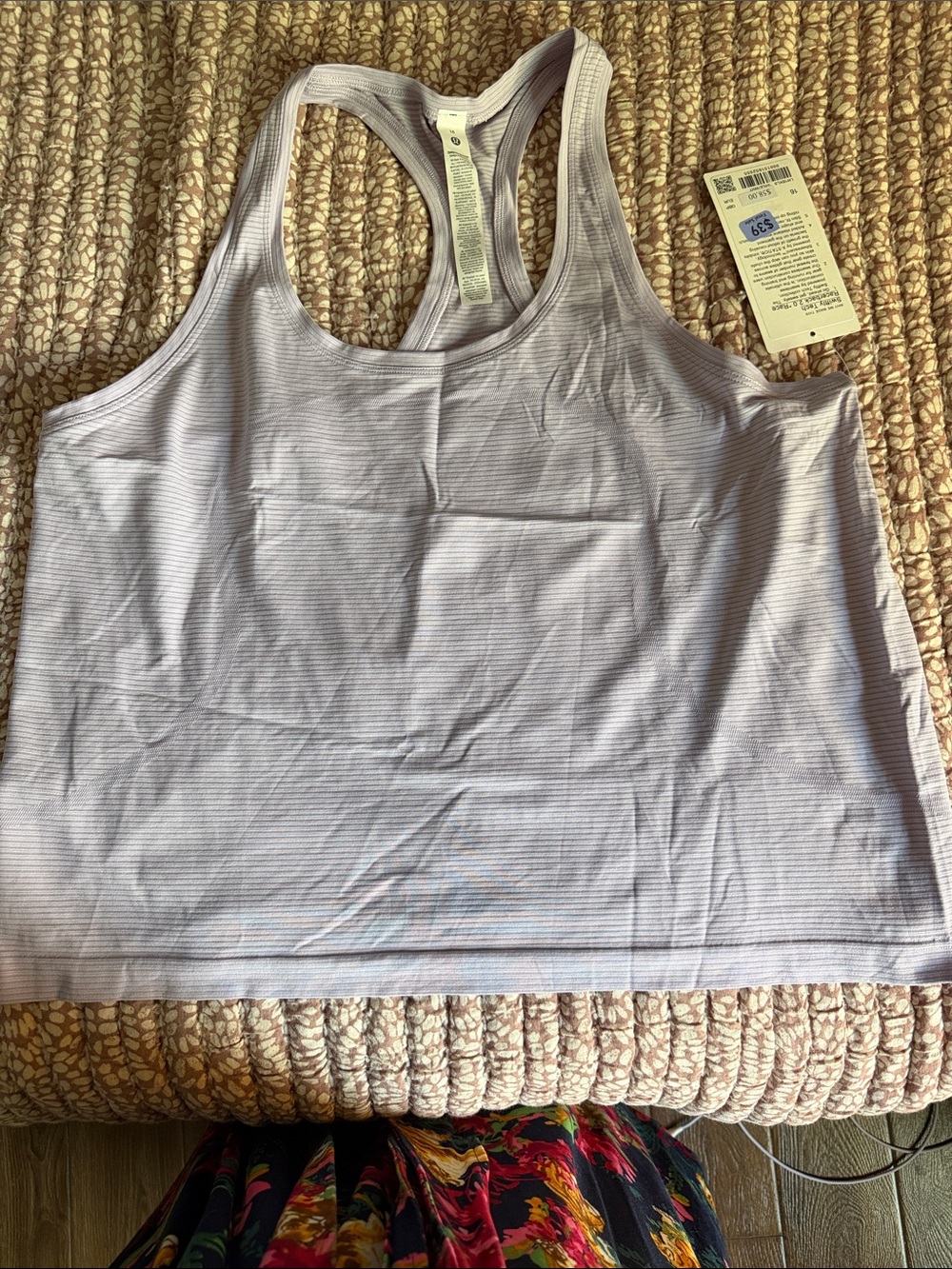 NWT lululemon lavender ribbed racerback tank top